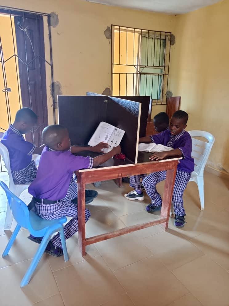 Home Students in the library